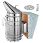 Bee Hive Smoker 11-Inch Heavy Duty Stainless Steel with Metal Heat Shield Storage Hook Beekeeping Equipment Tool