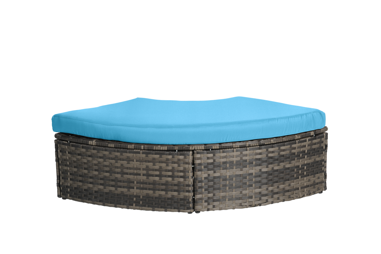 Chaise Lounge PE Rattan Canopy Light Blue 380 LB