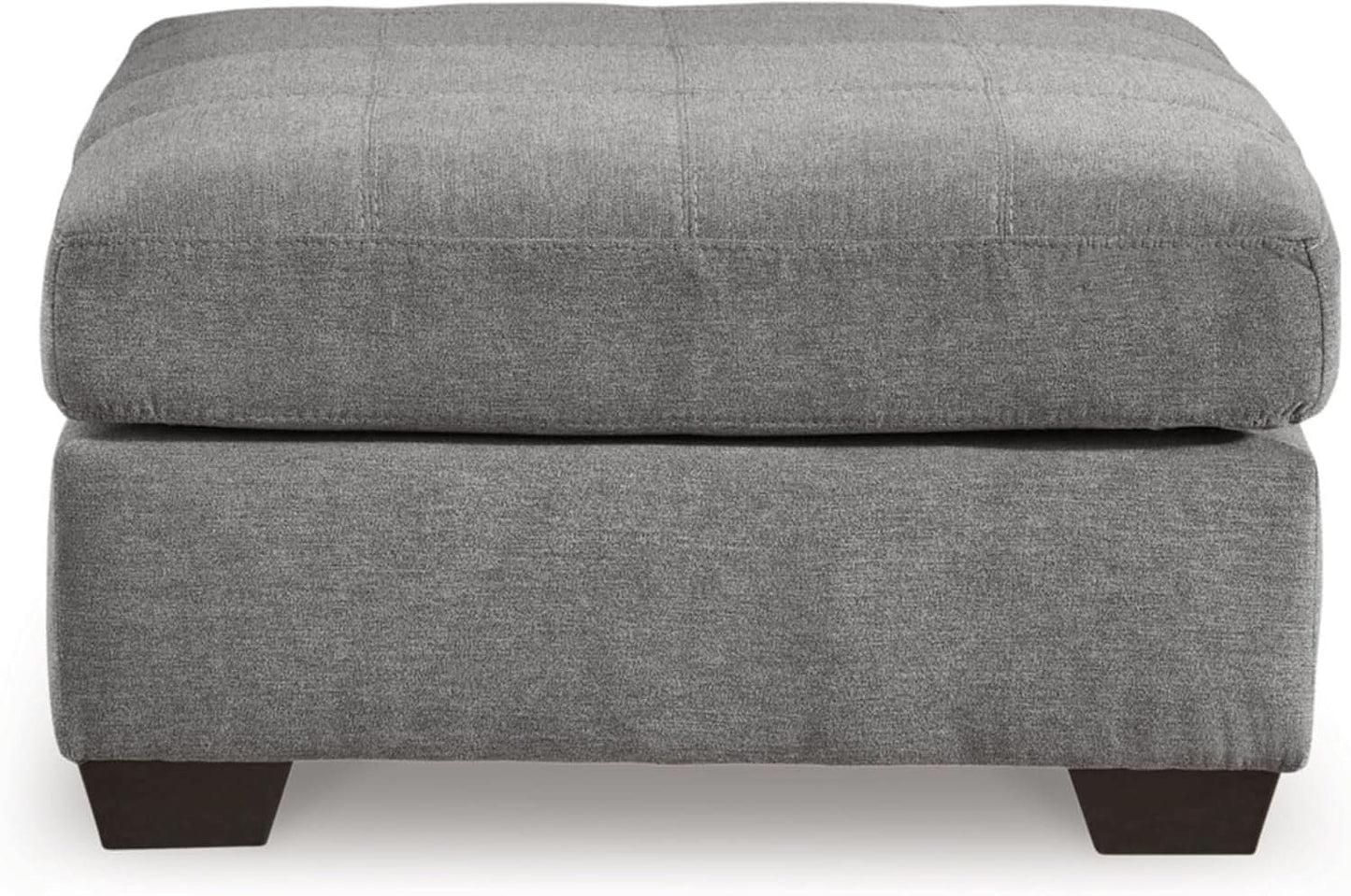 Oversized Light Gray Ottoman Room Decorative Elegance