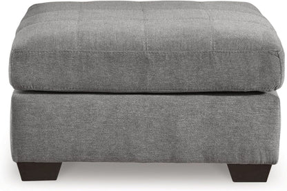 Oversized Light Gray Ottoman Room Decorative Elegance