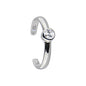 Sterling Silver 925 Cubic Zirconia Glamour Solitaire Toe Ring