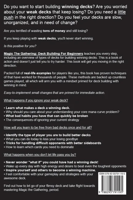 Magic The Gathering: Deck Building For Beginners - Paperback