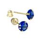Solid 14k Yellow Gold .47 Carat Cubic Zirconia SEPTEMBER Birthstone Earrings