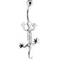 16G Solid 14k White Gold Lizard Belly Ring