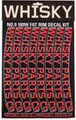 WHISKY 100w Rim Decal Kit for 2 Rims Red