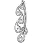 16G Solid 14k White Gold Cubic Zirconia Fancy Journey Belly Ring