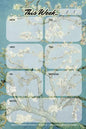 Weekly Planner Notepad: Van Gogh Almond Blossom, Daily Planning Pad for Organizing, Tasks, Goals, Schedule - Paperback