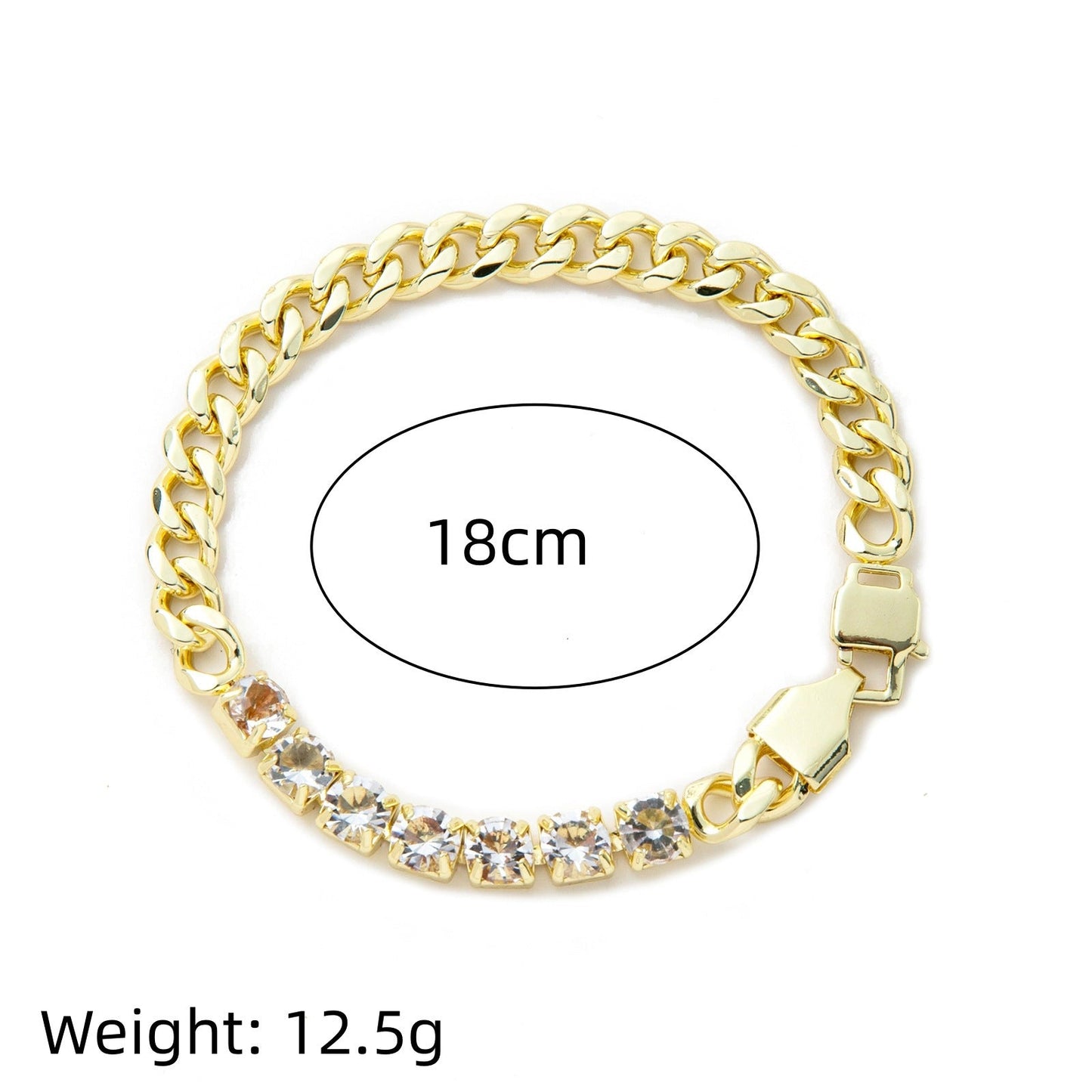 Double-diamond Double-layer Chain Bracelet