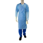 Dynarex CPE Thumb Loop Isolation Gown, Blue - 15ea/bx, 5bxs/case (75 Count)