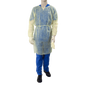 Dynarex Isolation Gown Fluid Resistant, Universal, Yellow - 5ea/bx, 10bxs/case (50 Count)