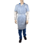 Dynarex Isolation Gown Poly - Coated Barrier, Universal, White - 5ea/bx, 10bxs/case (50 Count)