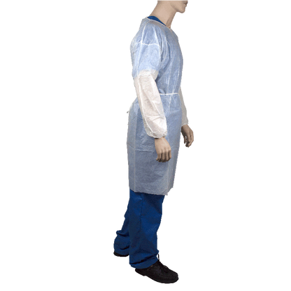 Dynarex Isolation Gown Poly - Coated Barrier, 7XLarge, White - 5ea/bx, 10bxs/case (50 Count)