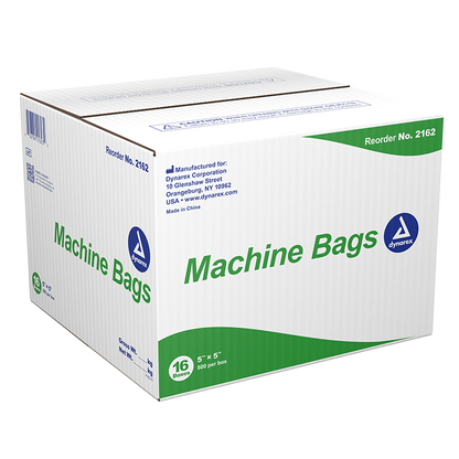 Dynarex Machine Bag, 5" x 5" - 500ea/bx, 16bxs/case (8000 Count)