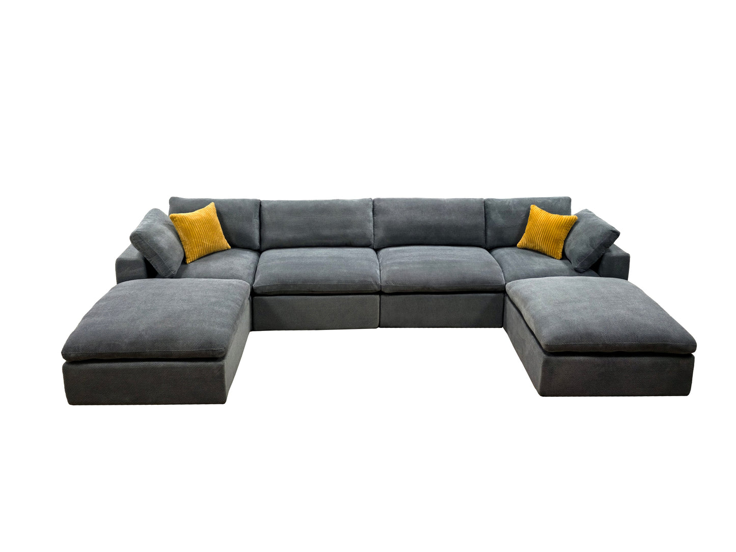 Sectional Sofa Modular Polyester 6 Seat 160