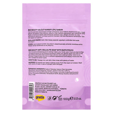 Bee Beauty Anti-Cellulite Soap: Ginseng & Caffeine for Smoother Skin | Cellulite Reduction & Exfoliation