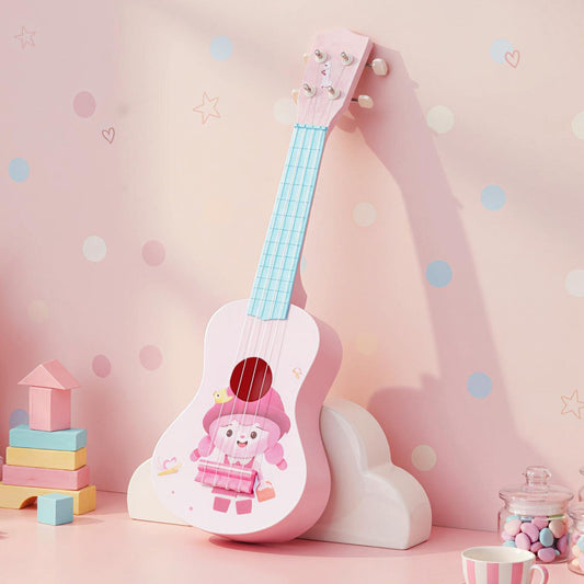 21 Inch Children Mini Ukulele with 4 Nylon Strings and 12 Frets