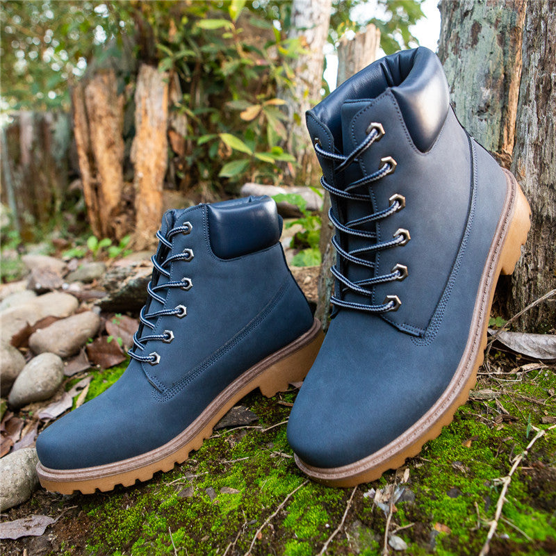 Mens CottonQuilted Dr MartensStyle BootsHighTop Casual Work Boots