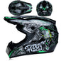 Youth Off-Road Motorcycle Helmet - [green] | Lightweight Motocross Full Face Shield for Dirt Bike & ATV