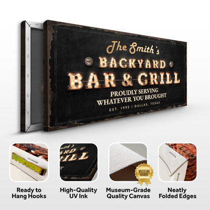Backyard Bar & Grill Sign XVIII