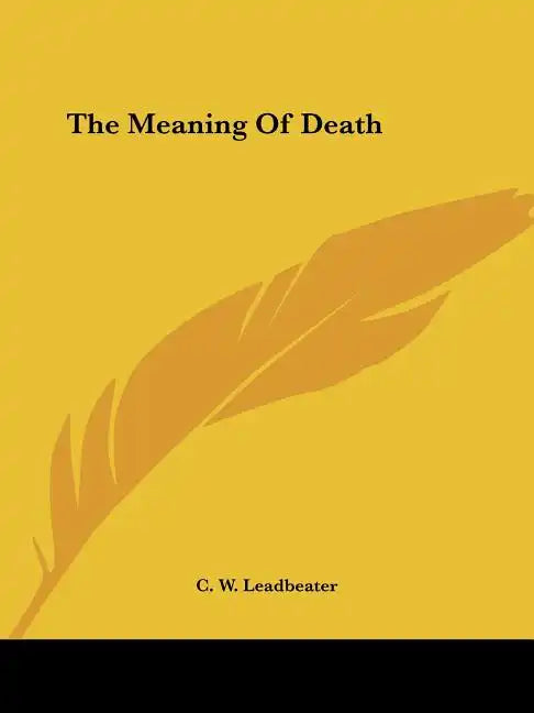 The Meaning Of Death - Paperback
