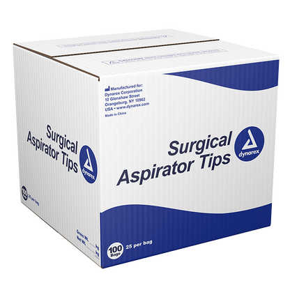 Dynarex Surgical Aspirator Tip - 25ea/bx, 100bxs/cs