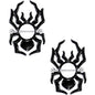 14G 5/8 Black Tribal Halloween Spider Nipple Shield Set