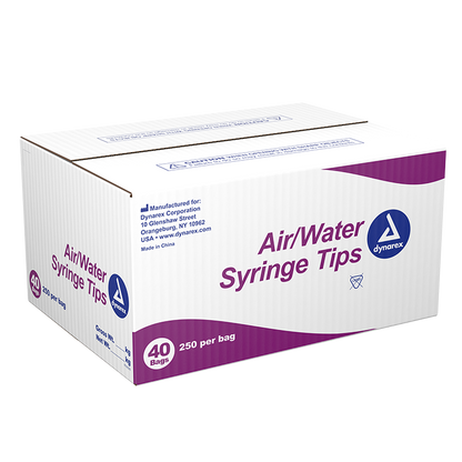 Dynarex Air-Water Syringe Tips - 250ea/bx, 40bxs/cs (10000 Count)