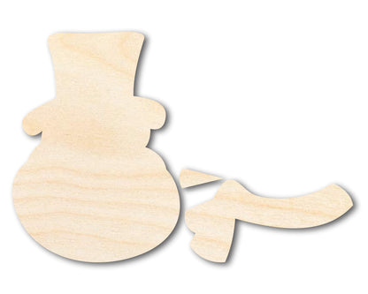 Unfinished Wood Snowman Craft Set Shape - 3 Piece Craft Set - up to 46"