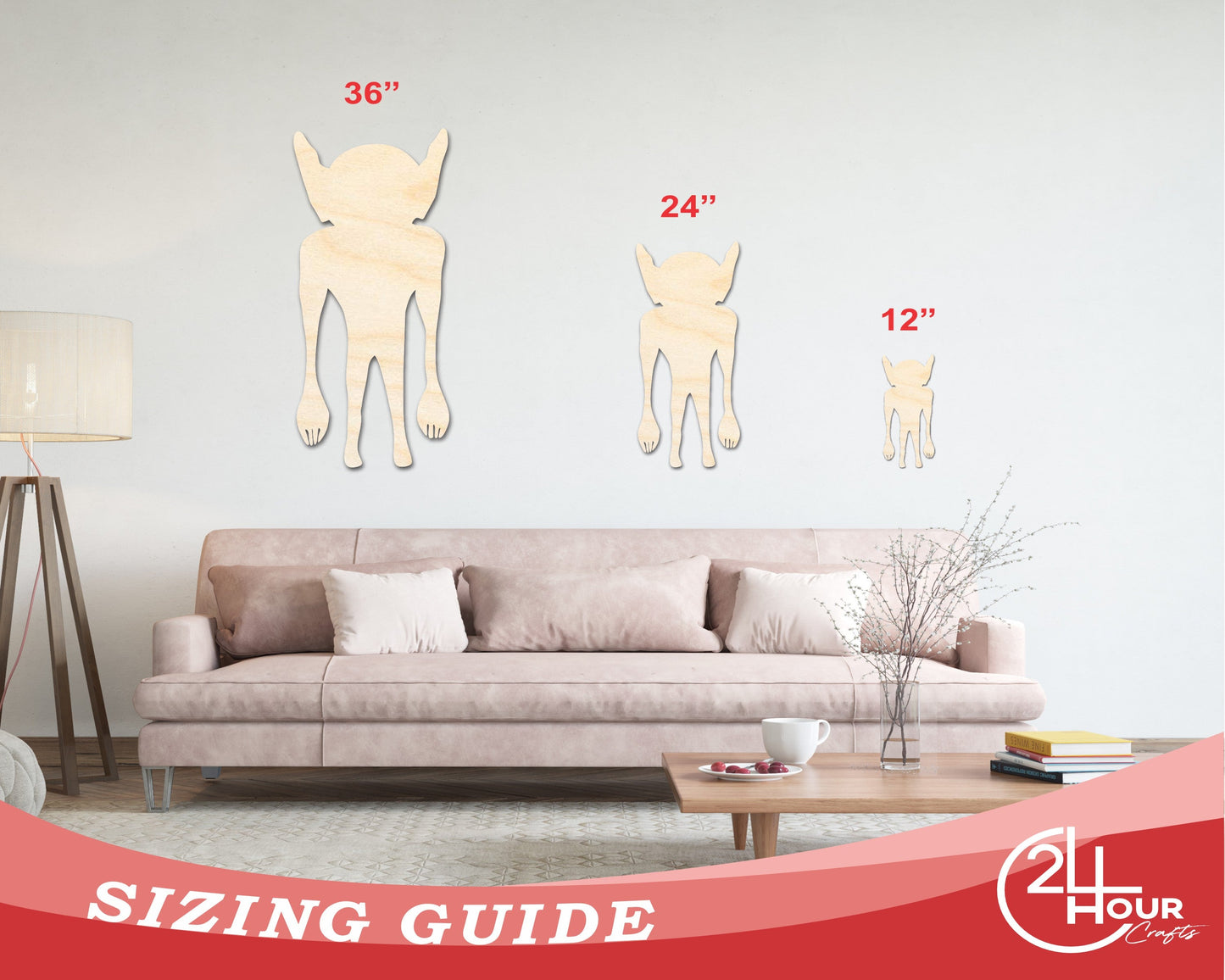 Unfinished Wood Kentucky Goblin Shape - Craft - up to 46"