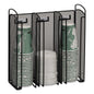 Safco Onyx Breakroom Organizers, 3 Compartments, 12.75 x 4.5 x 13.25, Steel Mesh, Black