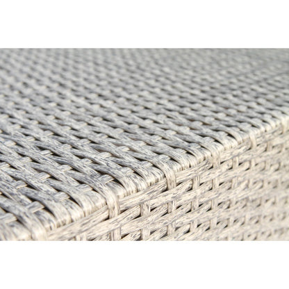 Outdoor Sectional Set HDPE Wicker Aluminum Gray 10 Piece 135 x 74 In