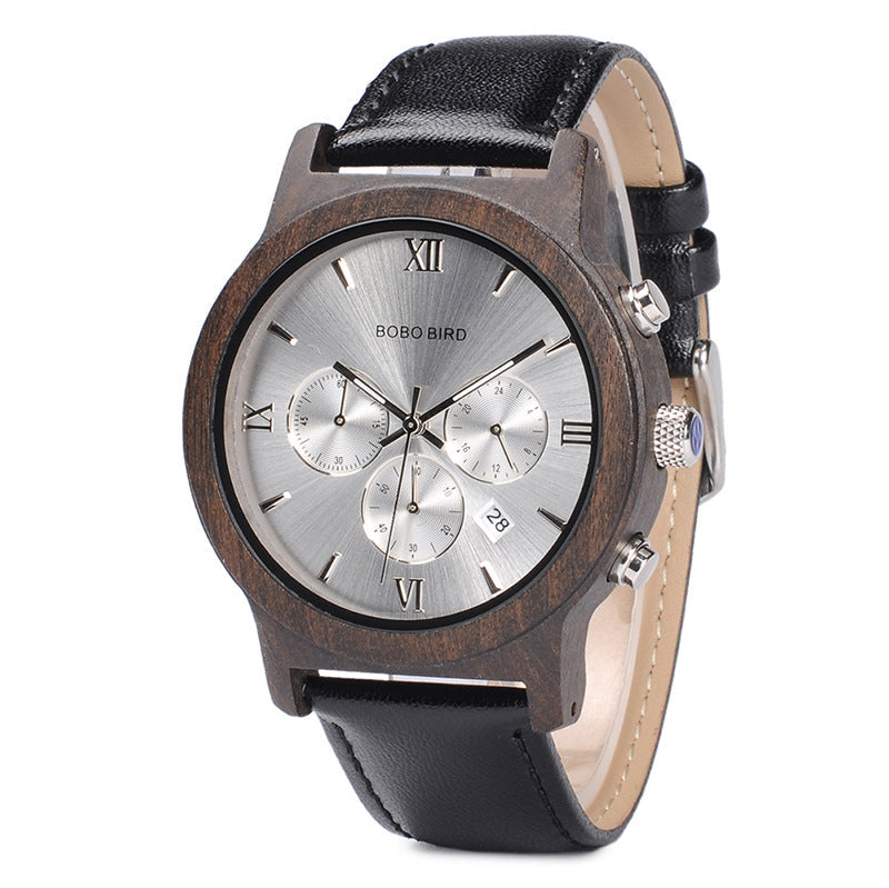 Wooden Watch Simple And Casual Quartz Movement
