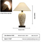 Japanese Ceramic Table Lamp with Fabric Shade