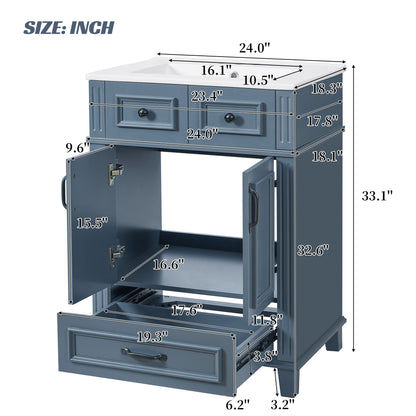 Bathroom Vanity With Sink, Storage Cabinet