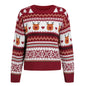 Winter round neck college style printed sweater