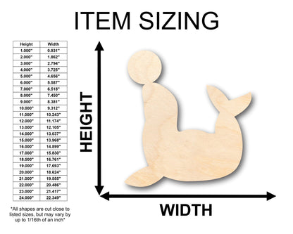 Unfinished Wood Seal with Ball Shape - Craft - up to 46" DIY
