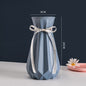 Frosted Glass Vase With Dried Flowers Indoor Table Setting