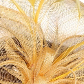 Fan-shaped Handcrafted Linen Headpiece