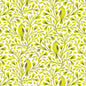 Dark Lime Citrine Birds and Branches Cotton 44/45 Fabric Per Yard