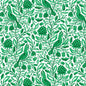 Green Esmralda Birds and Branches Cotton 44/45 Fabric Per Yard