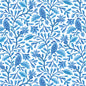 Blue Henri Birds and Branches Cotton 44/45 Fabric Per Yard