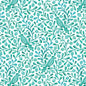 Turquoise Felipe Birds and Branches Cotton 44/45 Fabric Per Yard