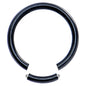 14G 1/2 Black Anodized Segment Ring