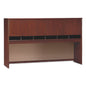 Bush Series C Collection 4 Door 72W Hutch, Box 1 of 2, 71.13w x 15.38d x 43.13h, Hansen Cherry/Graphite Gray