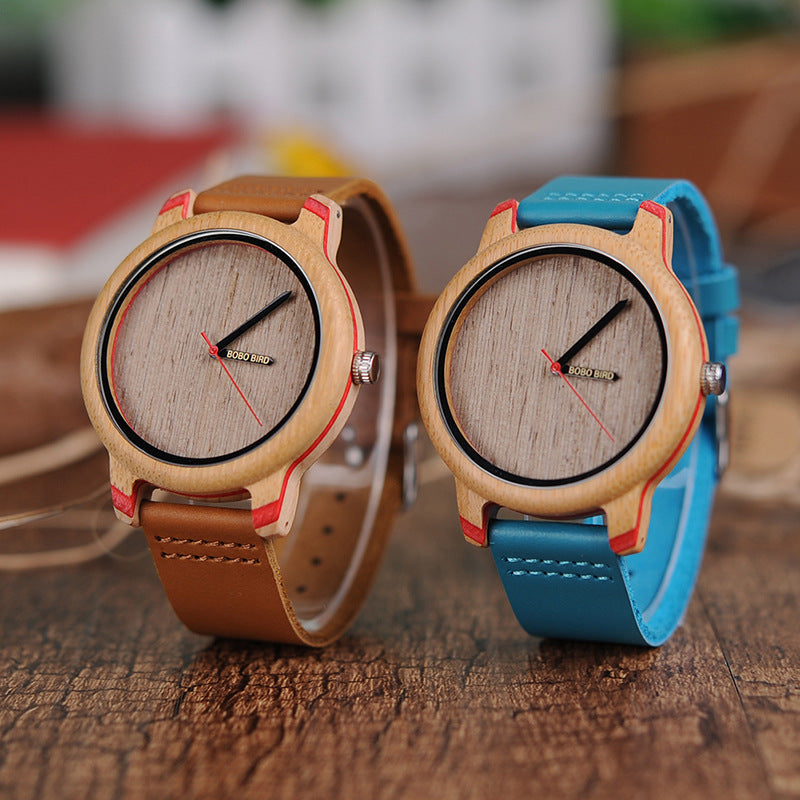 Wooden Watch Simple And Casual Quartz Movement