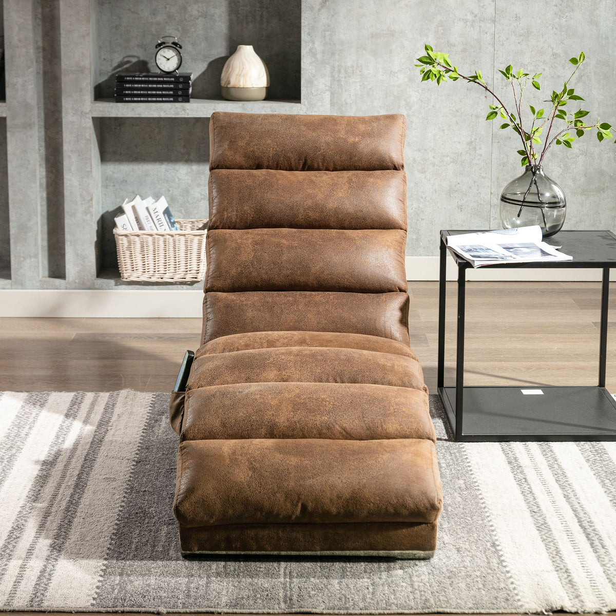 Massage Chaise Lounge Indoor With Remote Control, Ergonomic Electric Massage Lounger