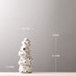 Decoration White Ceramic Vase Creative Personality Drum Bag Hollow Decoration Furnishings