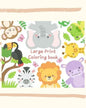 Large Print Coloring Book: An Adult Coloring Book with Fun, Easy, and Relaxing Coloring Pages for alphabet and Animal Lovers - Paperback