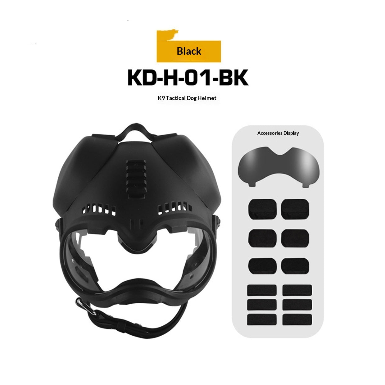 K9 Tactical Canine Head Mask Training Goggles Protective Face Shield