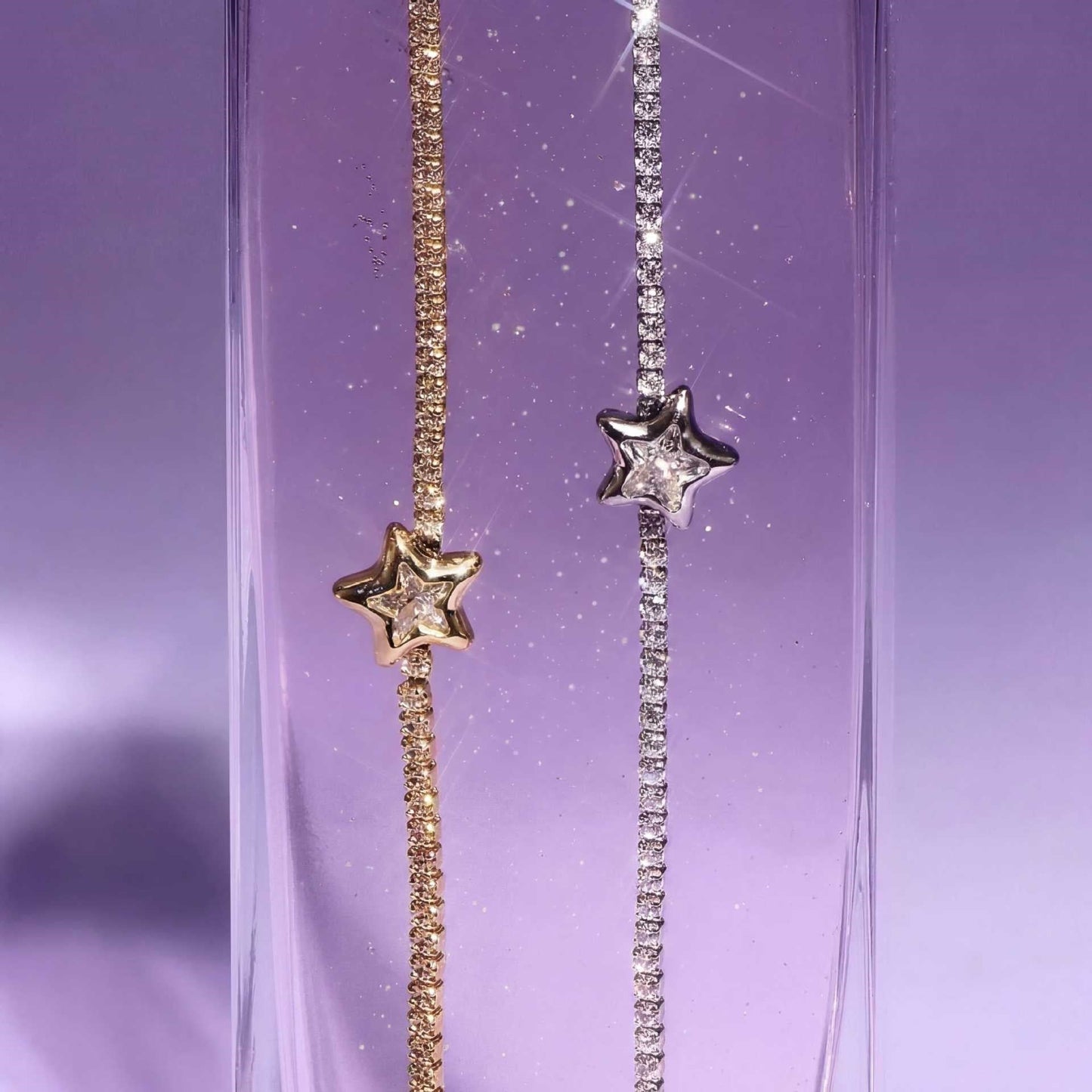 Starry Diamond-encrusted Full-diamond Bracelet For Women